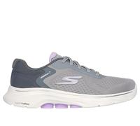Skechers Go Walk 7 - Cosmic Waves Athletic Walking Sneaker da Donna, Grigio/Lavanda, 40 EU