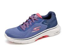 Skechers Go Walk 7 Cosmic Waves Athletic Walking Sneaker, Navy/Corallo, 39.5 EU