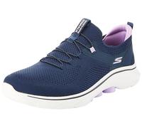 Skechers, Go Walk 7 Donna, Tessuto Navy Lavanda Trim, 38 EU