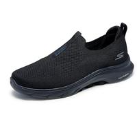 Skechers Go Walk 7 Stretch Fit Slip-on, Scarpe da Ginnastica Uomo, Black Textile, 45.5 EU