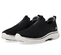 Skechers Go Walk 7 Stretch Fit Slip-on, Sneaker Uomo, Black And Charcoal Textile, 44 EU