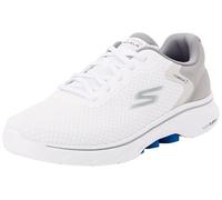 Skechers Go Walk 7 The Construct, Sneaker Uomo, Tessuto Sintetico Bianco e Grigio, 42.5 EU