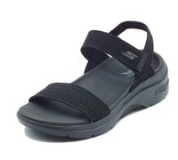 Skechers Go Walk Arch Fit 140874 Annie Black Sandali per Donna in tessuto con ch