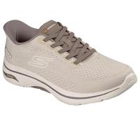 Skechers Go Walk Arch Fit 2.0 Percy Sneaker da Uomo, con Inserti in Tessuto Marrone Chiaro, 44 EU