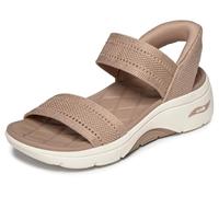 Skechers Go Walk Arch Fit 2.0 Sandalo da Donna, Marrone Chiaro, 38