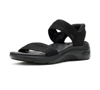Skechers Go Walk Arch Fit 2.0 Sandalo Piatto, Nero, 40