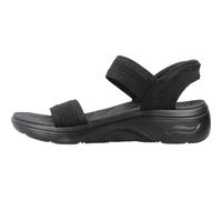 Skechers Go Walk Arch Fit 2.0 Sandalo Piatto, Nero, Taglia 40