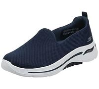 Skechers Go Walk Arch Fit-Grateful, Scarpe da Ginnastica Donna, Blu Navy/Bianco, 36.5 EU Larga