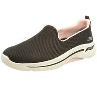 Skechers Go Walk Arch Fit Grateful, Scarpe da ginnastica Donna, Tessuto Nero Con Finiture Rosa, 40 EU
