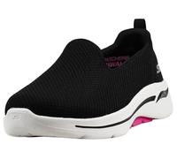 Skechers Go Walk Arch Fit-Grateful, Sneakers Donna, Nero e Rosa, 37.5 EU Larga