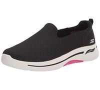 Skechers Go Walk Arch Fit-Grateful, Sneakers Donna, Nero e Rosa, 39.5 EU