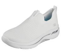 Skechers Go Walk Arch Fit Iconic, Sneaker Donna, Ribete Textil Blanco, 39 EU