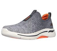 Skechers Go Walk Arch Fit - Idyllic Charcoal/Orange 10 EE - Wide