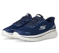 Skechers Go Walk Arch Fit N-Joy Emory Sneaker da Donna, Tessuto Blu Navy con Finiture Bianche, 40 EU