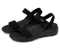 Skechers Go Walk Arch Fit Sandal Polished, Sandali Donna, Tessuto Nero, 41 EU