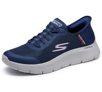 Skechers Go Walk Flex Hands Up, Scarpe da Ginnastica Uomo, Navy And Grey Textile/Synthetic, 43 EU