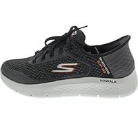 Skechers Go Walk Flex Lucy New World - Scarpe da Uomo, Nero/Arancione, 44 EU