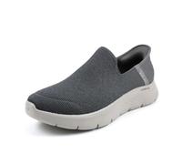 Skechers Go Walk Flex, Pantofole Uomo, Dark Grey Textile, 50 EU