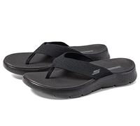 Skechers Go Walk Flex-Sandalo splendore, Infradito Donna, Tessuto Nero, 42 EU