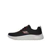 Skechers Go Walk Flex Vespid, Scarpe da Ginnastica Uomo, Black And Red Textile, 45 EU
