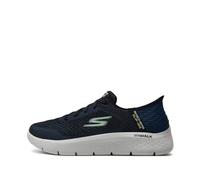 Skechers Go Walk Flex Vespid, Scarpe da Ginnastica Uomo, Navy And Lime Textile, 44 EU