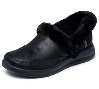 Skechers Go Walk Glide Step 2.0 Belah - Pantofole da donna, Nero/nero, 5