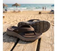 Skechers Go Walk Infradito Uomo Marrone con Goga Mat Ammortizzato Mare Piscina
