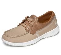 Skechers Go Walk Lite - Coral, Scarpe Da Barca Donna, Beige Natural, 39 EU