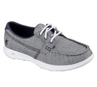Skechers Go Walk Lite - Isla Scarpe da Barca Donna, Blu (Navy), 41 EU