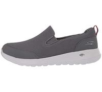 Skechers Go Walk Max Clinched, Scarpe da ginnastica Uomo, Gray Textile Burgundy Trim, 47 EU