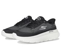 Skechers Go Walk Max Cushioning Hyper Burst Nikita Sneaker da Donna, Tessuto Nero con Finiture Bianche., 38.5 EU