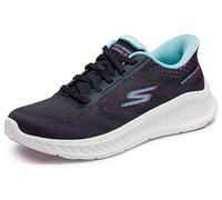 Skechers Go Walk Now Khloe, Scarpe da Ginnastica Donna, Black Textile/Purple Trim, 37 EU