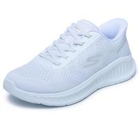 Skechers Go Walk Now KhloeSneaker da Donna, Finiture in Tessuto Bianco, 36.5 EU