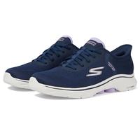 Skechers Go Walk, Vai Passeggiata 7 Valin Donna, Navy Textile Lavender Trim, 40 EU