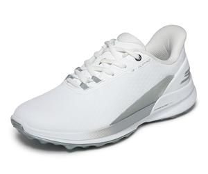 Skechers Go Women's - Scarpe da Golf da Donna, in Materiale Sintetico, con Lacci e Lacci, 35,5 EU, Colore: Bianco/Argento