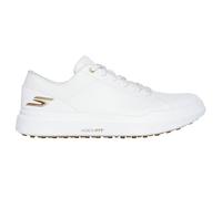 Skechers Drive 6 Arch - Sneaker da donna in pelle, vestibilità comoda, impermeabili, scarpe da golf, bianco/oro, 39.5 EU