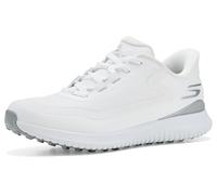 Skechers Golf Women's Flight Slip-in Spikeless Golf Shoe Sneaker, White Silver, 11