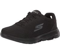 Skechers Gowalk 5 Qualify-Athletic Lace Up Mesh Shoe, Scarpe da Ginnastica Uomo, Nero, 46 EU
