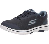 Skechers Gowalk 5 Qualify-Athletic Mesh Lace Up Performance Walking Shoe, Scarpe da Ginnastica Uomo, Bordo Sintetico in Tessuto Blu Navy, 46.5 EU X-Larga