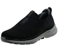 Skechers Gowalk 6 - Scarpe da Passeggio da Uomo, Elasticizzate, Senza Lacci, per Atletica, Nero/Grigio, 10.5 X-Wide