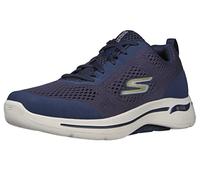Skechers Gowalk Arch Fit Idyllic - Sneaker da Uomo, Blu Navy/Oro, 9 X-Wide