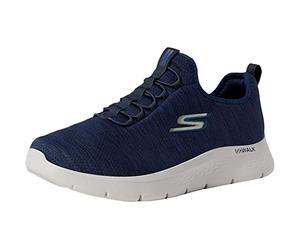 Skechers Gowalk Flex - Scarpe da Ginnastica da Uomo Senza Lacci, Casual, con Schiuma raffreddata ad Aria, Blu Navy/Blu, 10 X-Wide