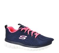Skechers Graceful Get Connected Scarpe da ginnastica da donna, (Blu navy, rosa acceso.), 39 EU