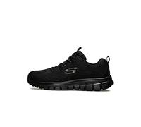 Skechers Sneaker da donna Graceful Get Connected Wide Fit Nero mesh trim Taglia 39