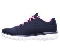 Skechers Sneaker Graceful Get Connected Donna Navy Mesh con rifiniture Hot Pink 37,5 EU