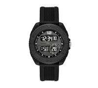 Skechers Greencraig - Orologio da uomo analogico-digitale, in silicone, colore: nero, nero