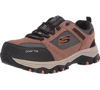Skechers Greetah, Scarpe da Lavoro Uomo, Marrone e Nero, 41 EU Larga