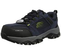 Skechers Greetah, Sneaker Uomo, Blu Navy Suede Leather W Textile Nvbk, 46 EU
