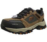 Skechers Greetah, Sneaker Uomo, Marrone Brown Suede Leather W Textile Br Bk, 45 EU