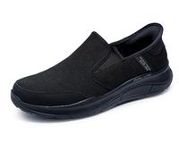 Skechers Handfree Slip-in Equalizzatore 5.0 Drayze, Scarpe da Ginnastica Uomo, Nero Mesh Duraleather Nero Trim, 46 EU